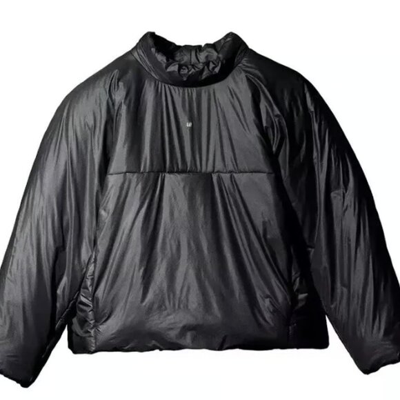 Yeezy Gap 13 Mock Neck Pullover Black Logo Long Sleeve Puffer - Picture 1 of 10